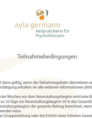 Termine und Veranstaltungen - Ayla Germann